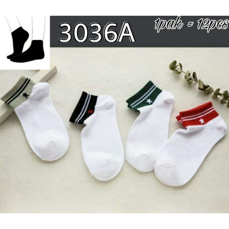 kaos kaki wanita dewasa pendek kode 3036a