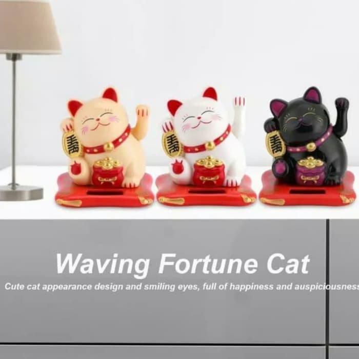 

PAJANGAN KUCING KEBERUNTUNGAN HOKI MANEKI NEKO + PACKING BUBBLE WARP - HITAM