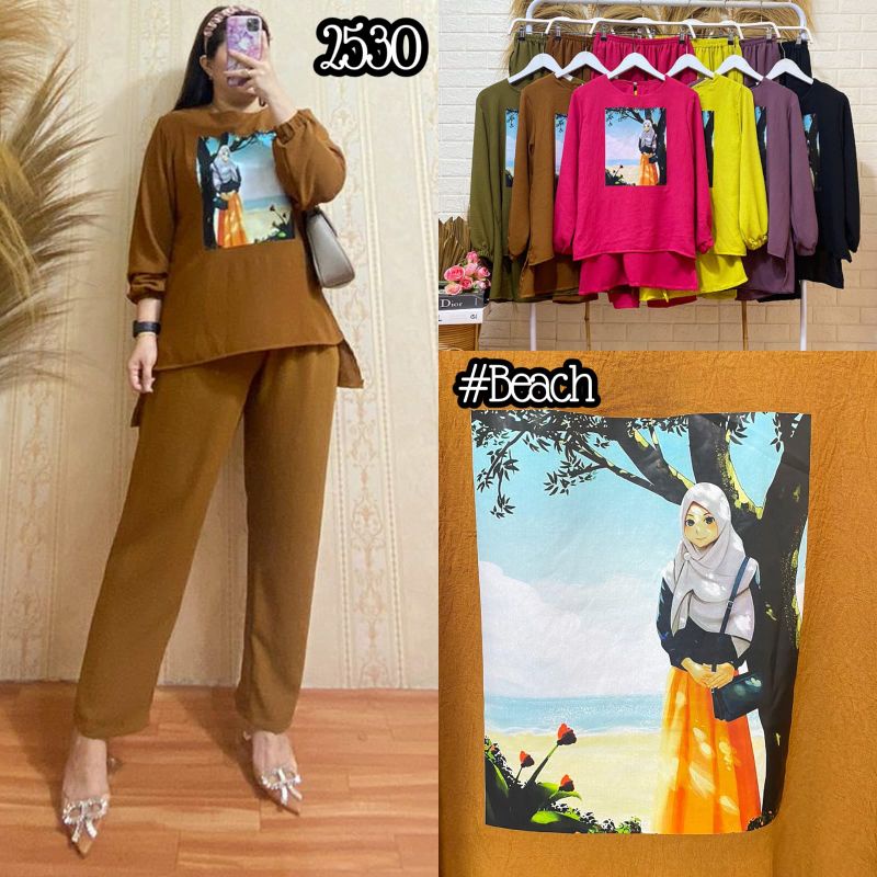 Setcel Crinkle printing Premium/Setcel viral printing wanita/setelan baju wanita Premium