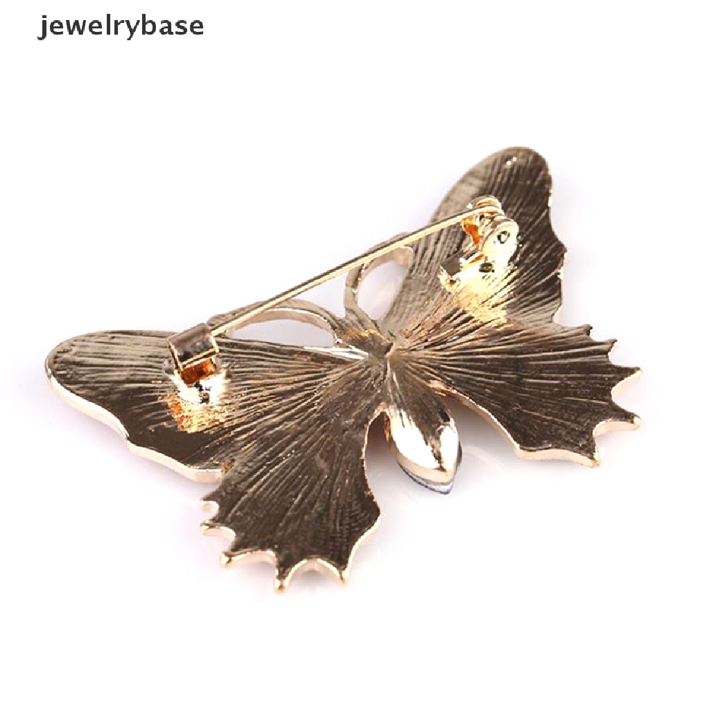 Bros Bentuk Kupu-Kupu Aksen Kristal Berlian Imitasi Warna-Warni Gaya Retro Untuk Hadiah
