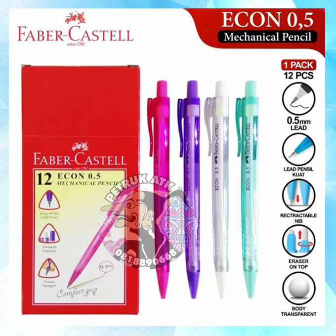 

[PCS] PENSIL MEKANIK / MECHANICAL PENCIL FABER CASTELL ECON 0.5 MM / 0.7 MM*