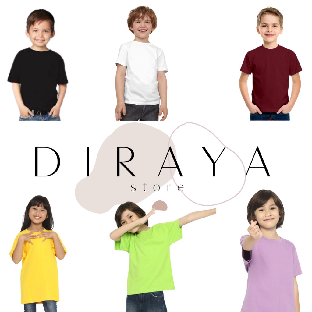 Diraya Kaos Polos Round Neck Anak- Anak