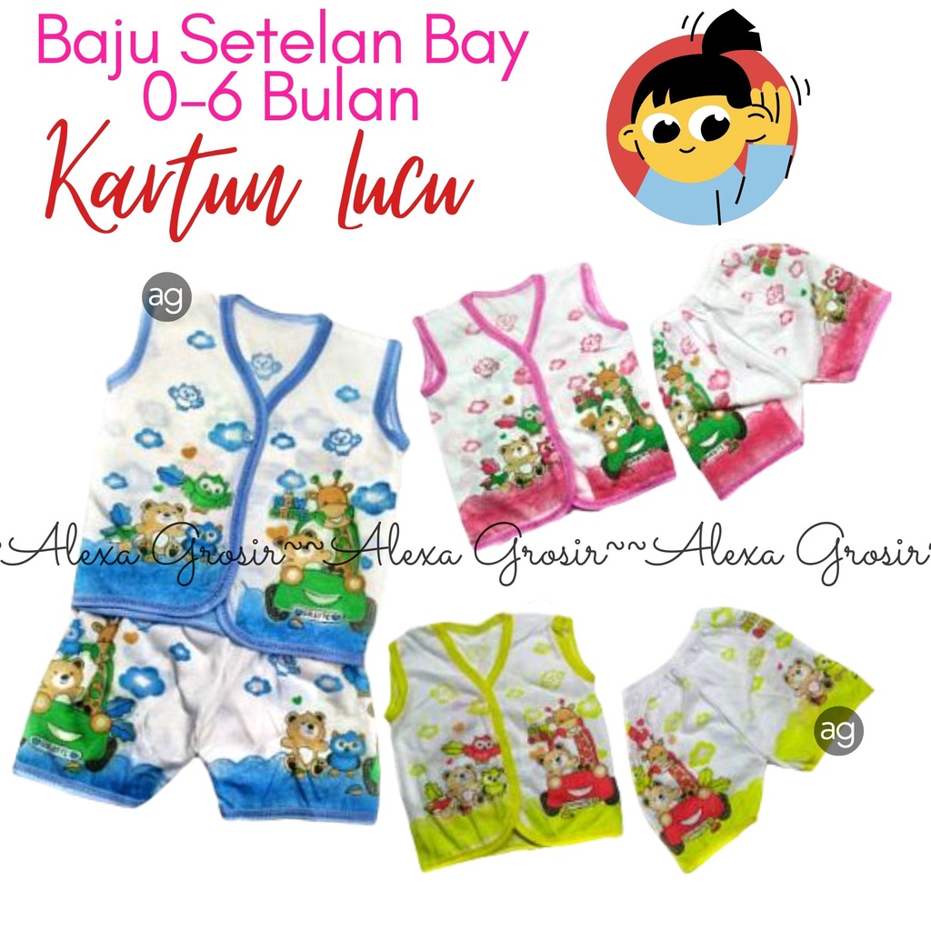 Baju Setelan Bayi Kutung 0-6 Bulan