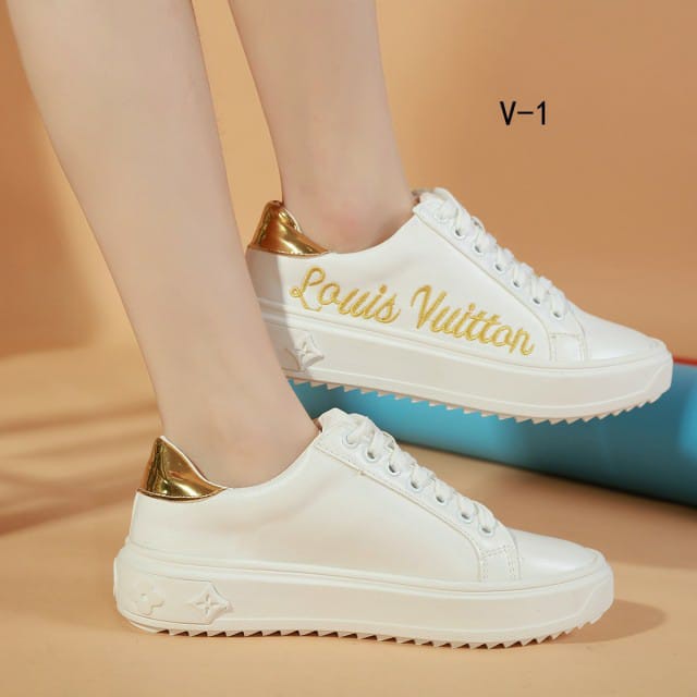 Louis Vuitton Lv Sneaker #V-1 Women Sneakers Impor Batam Sepatu Wanita Casual Styles Luxembourg