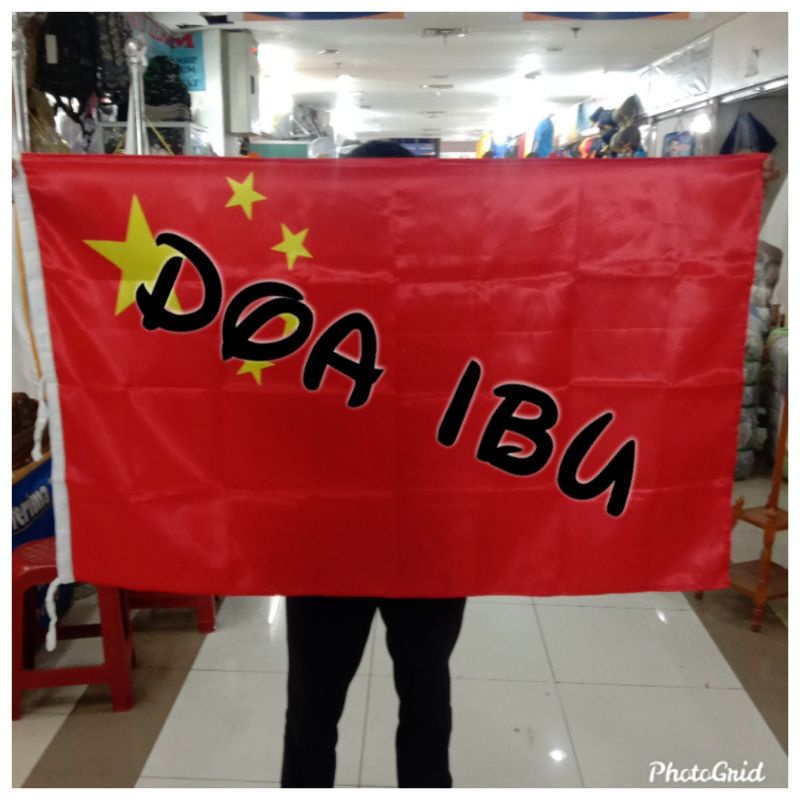 

best seller bendera CHINA bahan satin 90cm x 135cm