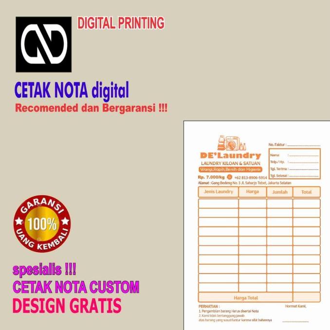 

Office & Stationery | Buku Tulis | Nota 1/4F 2 Ply 4 Buku (Full Warna) | Best Seller