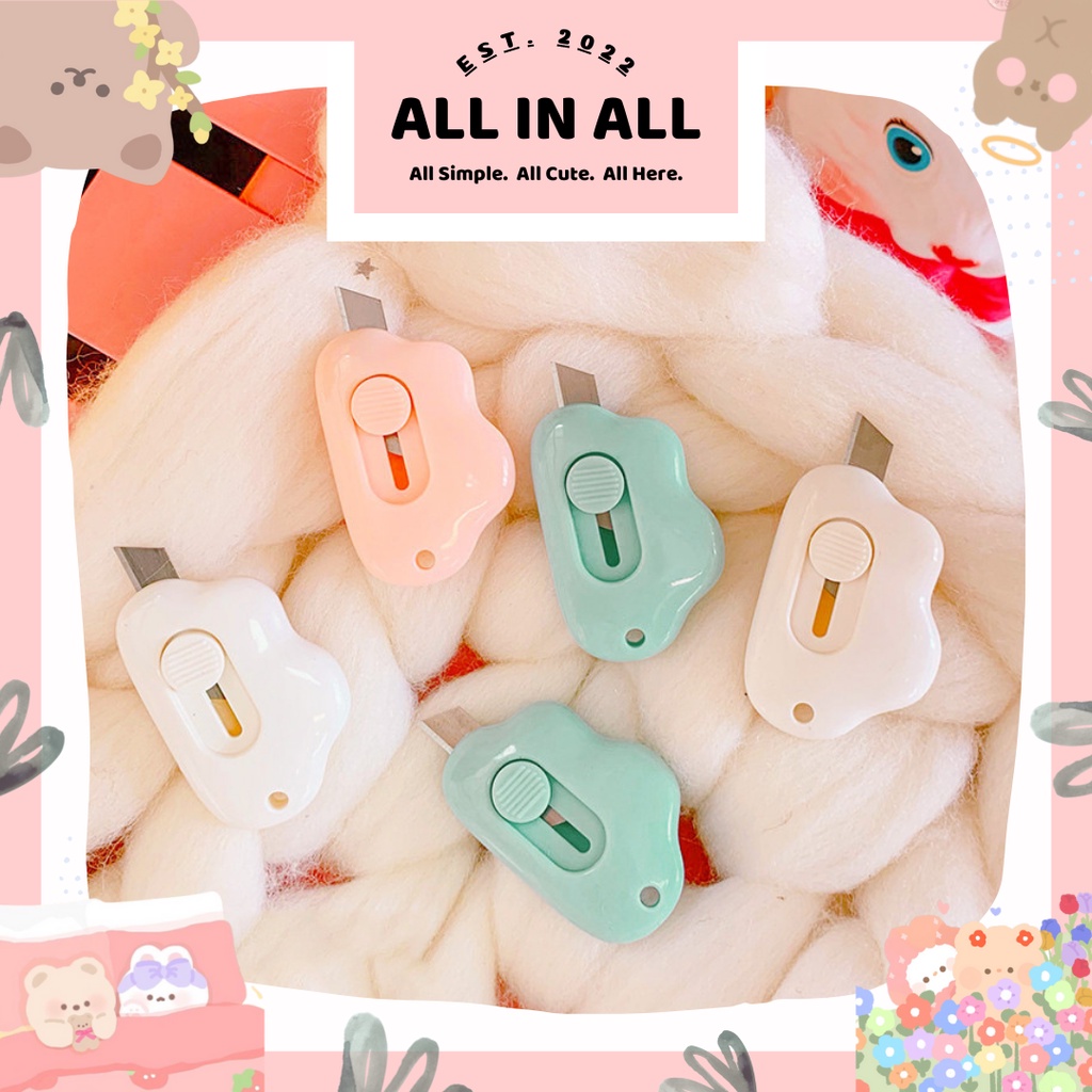 

❤️ALL IN ALL❤️MINI CUTTER CLOUD SHAPE KECIL FOR SCHOOL AND ART SAFETY CUTTER | CUTTER MINI CLOUD SHAPE | CUTTER KECIL FOR SCHOOL AND ART SAFETY CUTTER | CUTTER MINI LUCU | PISAU CUTTER PEMOTONG KERTAS MINI PORTABLE