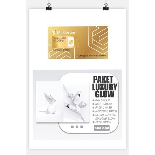 PROMO free minigold 0,005 gr dabe beaute luxury glow with serum crystal diamond skincare halal BPOM 