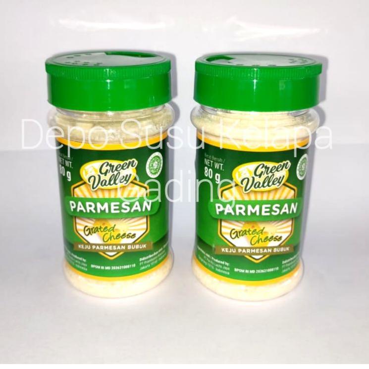 

GROSIR Keju Parmesan Green Valley 80gr | Cheese Bubuk Pamersan gas !!