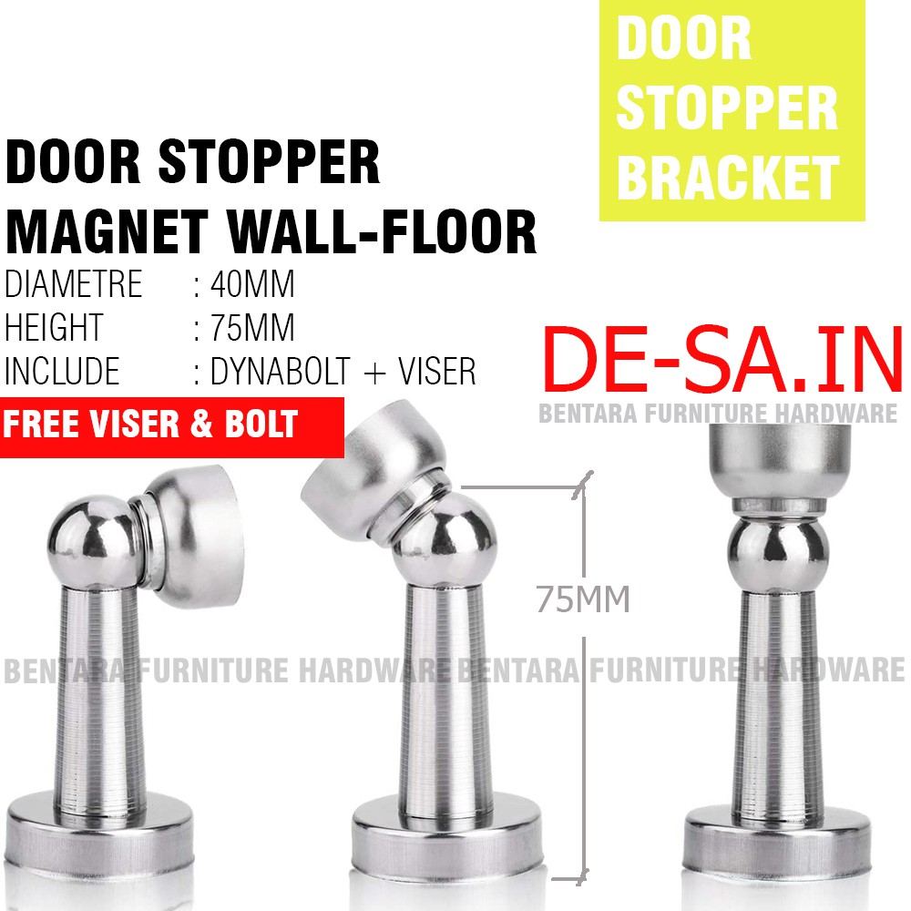 76MM Door Stopper Magnetic Catches - Keces Penahan Penyangga Penangkap Pintu Rumah