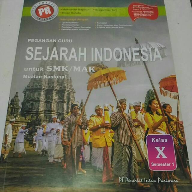 Buku PR PG Sejarah Indonesia kelas 10A SMK/MAK