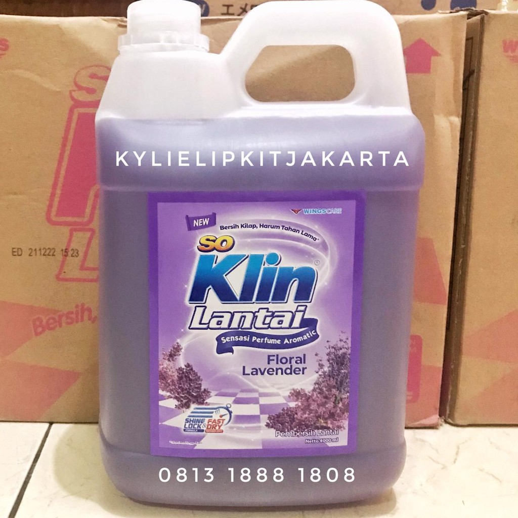 [TERMURAH] Soklin lantai Jerigen 4 Liter 4L 4000 ml Refill Wings Care Cairan Pembersih Pel So Klin