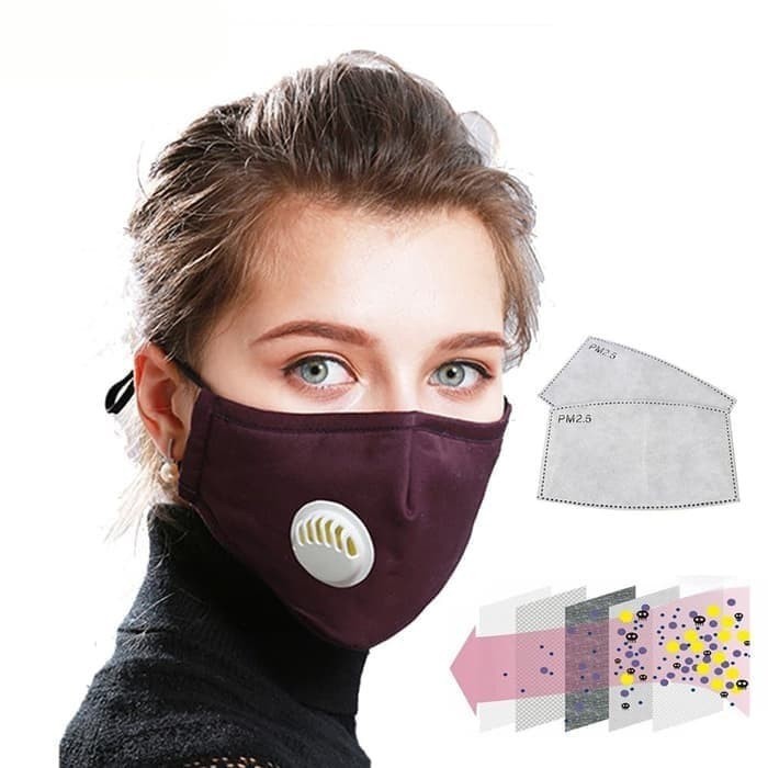 MASKER FILTER PM2.5 RESPIRATOR ANTI POLUSI MEMBASMI VIRUS DALAM SENYAP