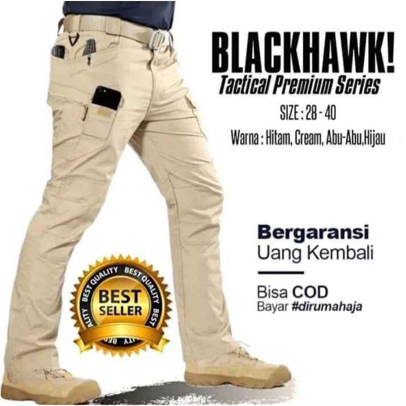 CELANA TACTICAL AMERICAN DRILL CELANA TAKTIKAL PANJANG BLACK HAWK BAHAN PDL CARGO DRIL SERAT HALUS