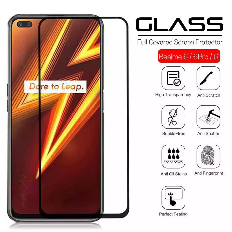 FREE ✅ TEMPERED GLASS FULL REALME 6 PRO - HARDCASE SOFTCASE CASE FUZE ARMOR REALME 6PRO CASING COVER