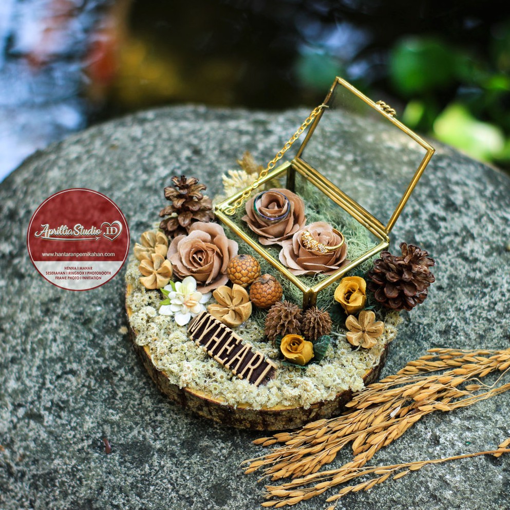 Kotak Perhiasan | Kotak Cincin | Perpans Rustic Rose Holder