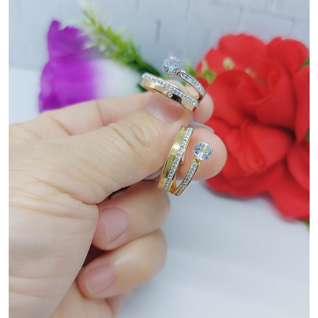 Cincin Titanium Permata 036 Terbaru