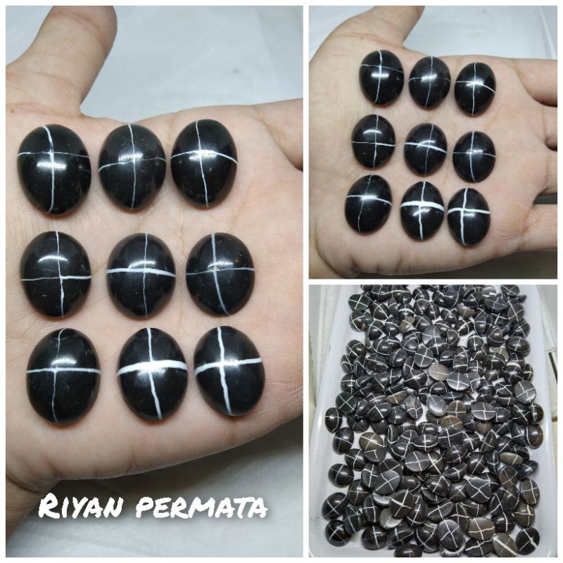 Glosir batu akik tapak jalak hitam
