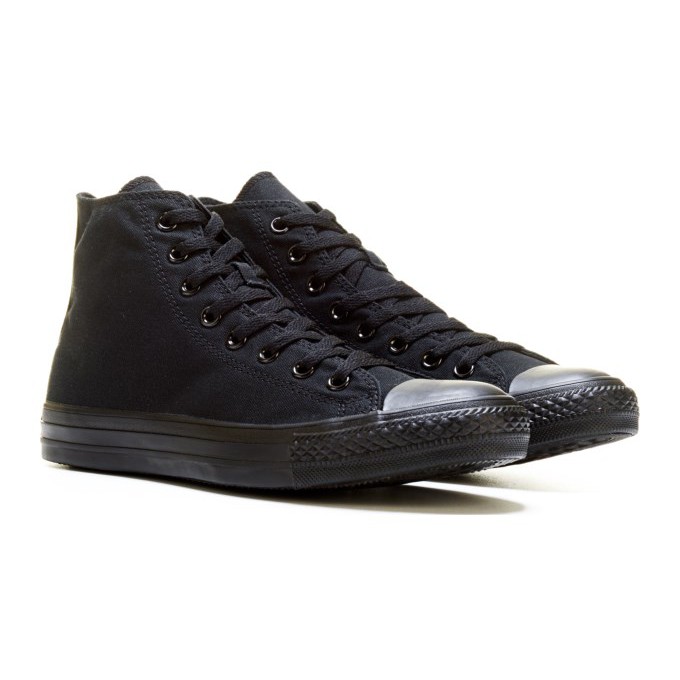 Sepatu Sekolah Converse All Star Full Black Hitam High Tinggi