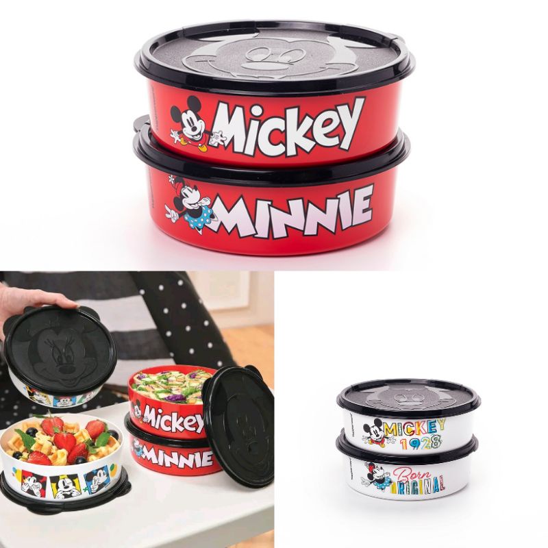 Mickey Minnie Bowl 2 pcs Tupperware