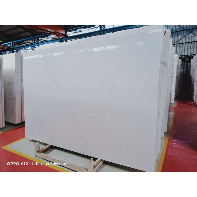 Marmer Artificial Statuario - Marmer Composite sintetis putih polos