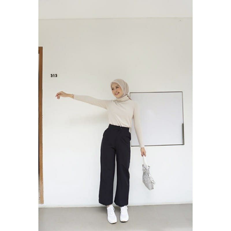 Arifirn Yuka Slim Cullote | Katun Poly Kulot Highwaist