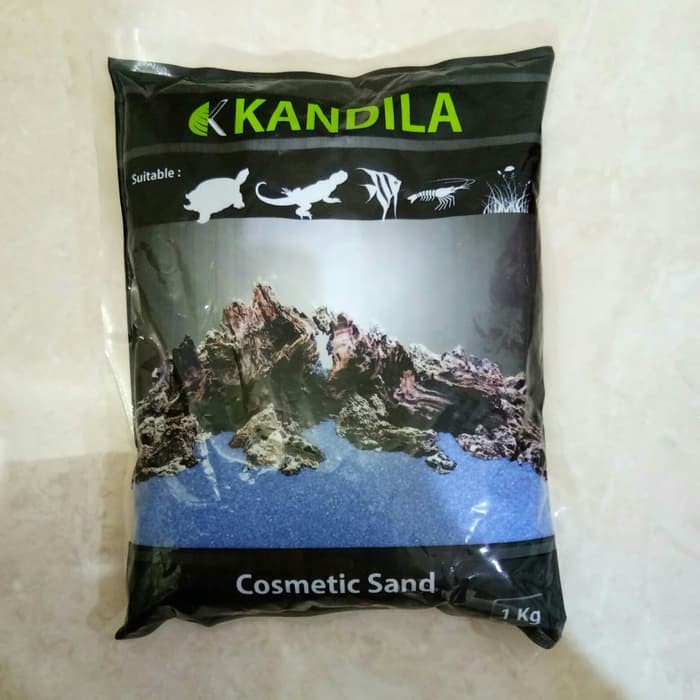  Pasir  Biru Kandila Original hiasan  Aquarium Aquascape 1KG 