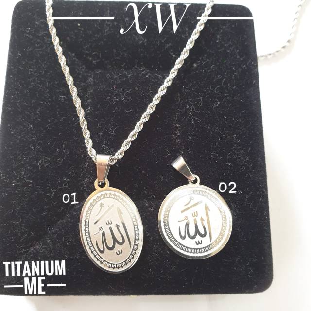 Kalung Titanium lafadz silver