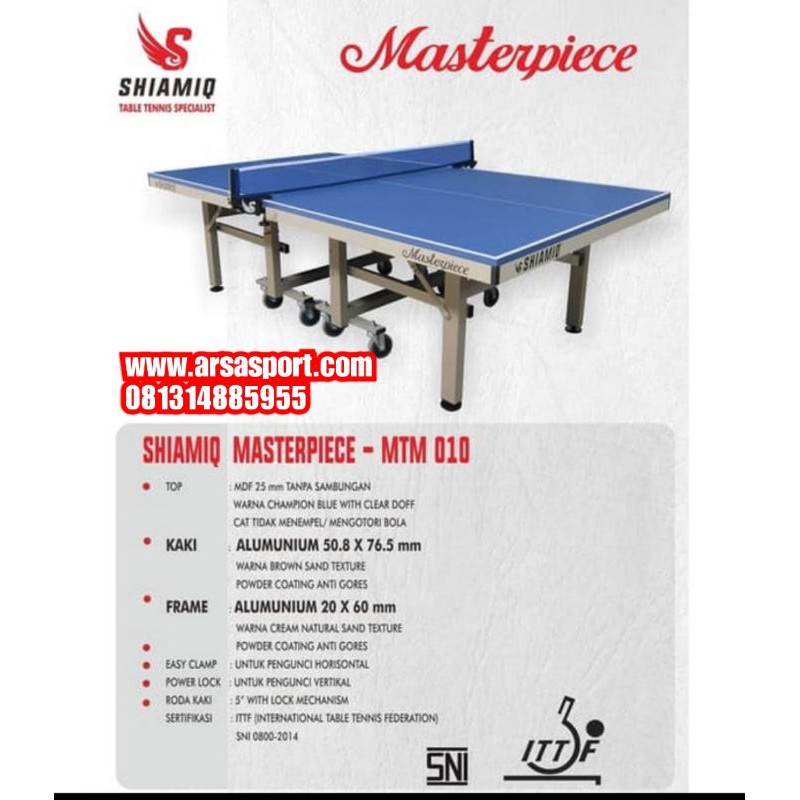 Meja Pingpong Shiamiq Masterpiece Meja Tenis Meja