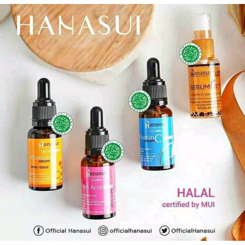 [BPOM] HANASUI Serum Vit C + Collagen | Anti Acne | Vitamin C | Whitening GOLD | BRIGHT SERUM