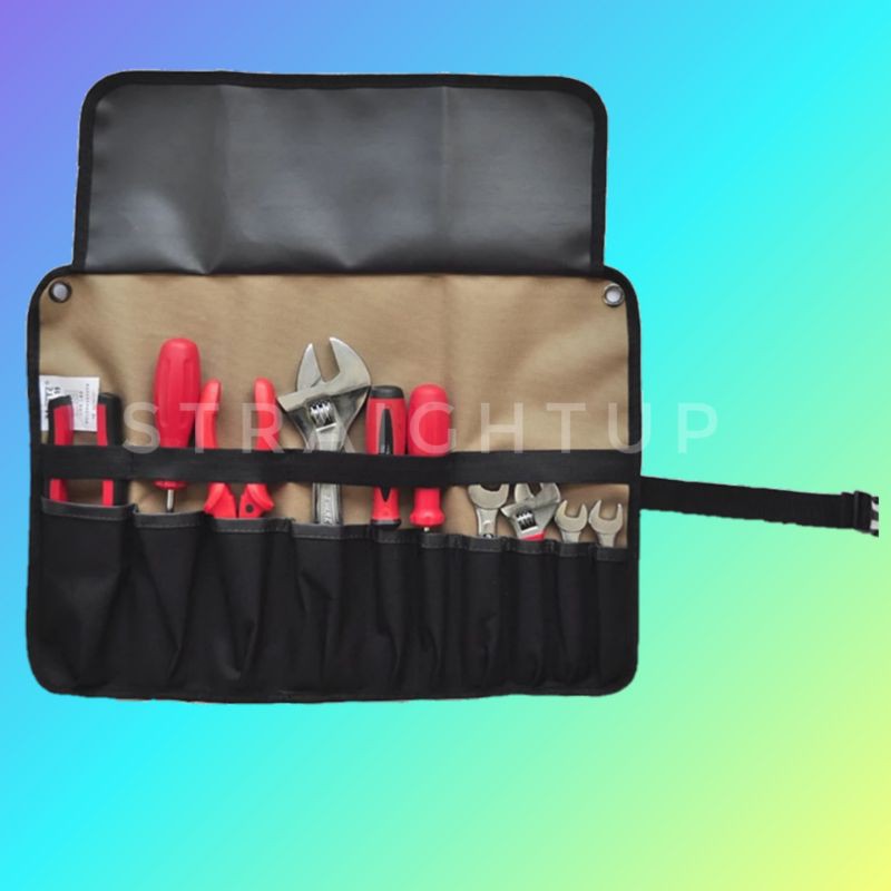 Tool Bag Multifungsi Roll / Tas Tempat penyimpanan Kunci Kunci Bengkel t