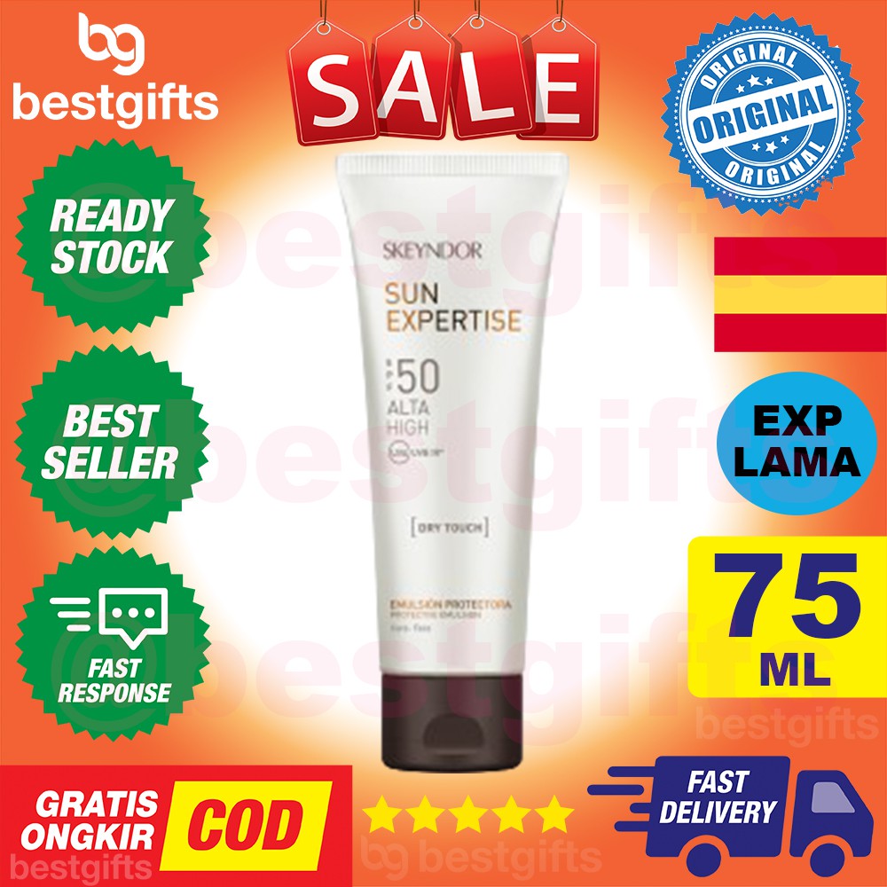 SKEYNDOR SUN EXPERTISE DRY TOUCH PROTECTIVE EMULSION SPF 50  KRIM WAJAH MELINDUNGI KULIT MATAHARI 75 ML