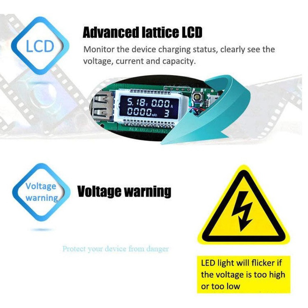 Kabel USB Tester Voltase &amp; Ampere Power Bank - KWS-V20