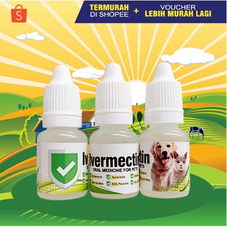 IVERMECTIN ORAL - Obat Scabies Oral Kucing Obat Jamur Kucing Obat Cacing Kucing Anjing Kelinci