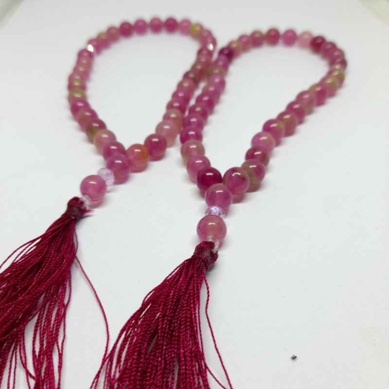 TASBIH BATU RUBY TANZANIA 8MM 33BUTIR ORIGINAL STONE