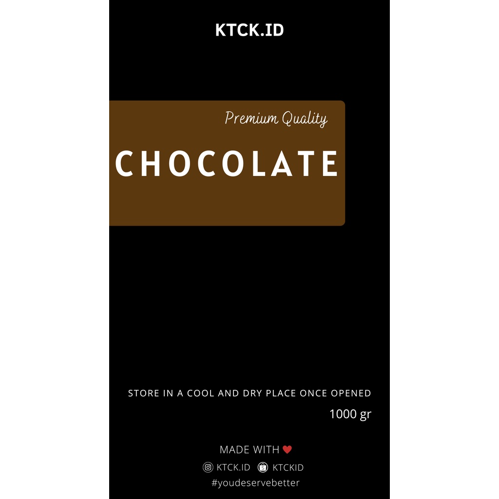 

POWDER/BUBUK PREMIUM CHOCOLATE 1000GR KTCK.ID