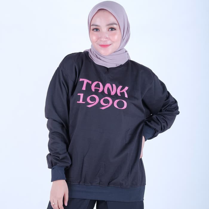 Sweater Wanita TANK 1990 Sweter Wanita Fleece Korean Style Lengan Panjang