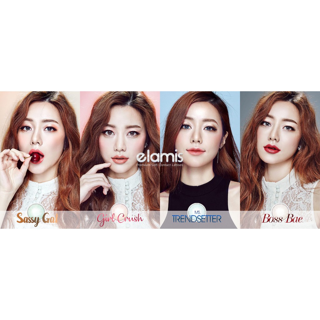Softlens ELAMIS DIA 14.20mm BROWN GREY GREEN BLUE Normal minus ( -0.50 sd -3.00) / CTK /Lensa Kontak / BB