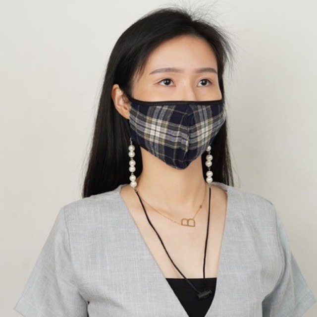 Gantungan Kalung Masker Strap Masker Tali Masker Crystal&amp;Pearl