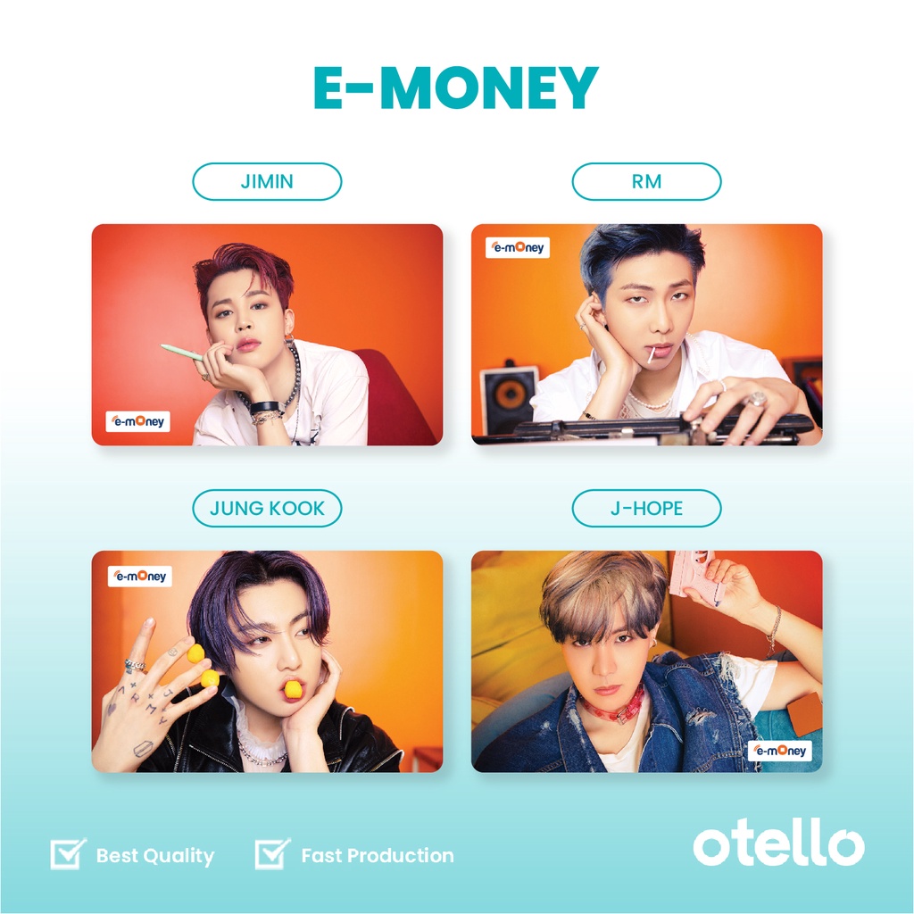 Kartu eMoney BTS Permission to Dance Photocard e-Money eToll Mandiri Bangtan Kpop Idol Merch