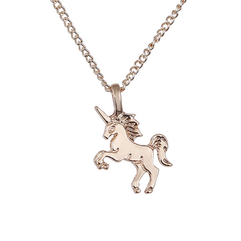 Mythical Magical Unicorn Charm Pendant Necklace Gold / Silver