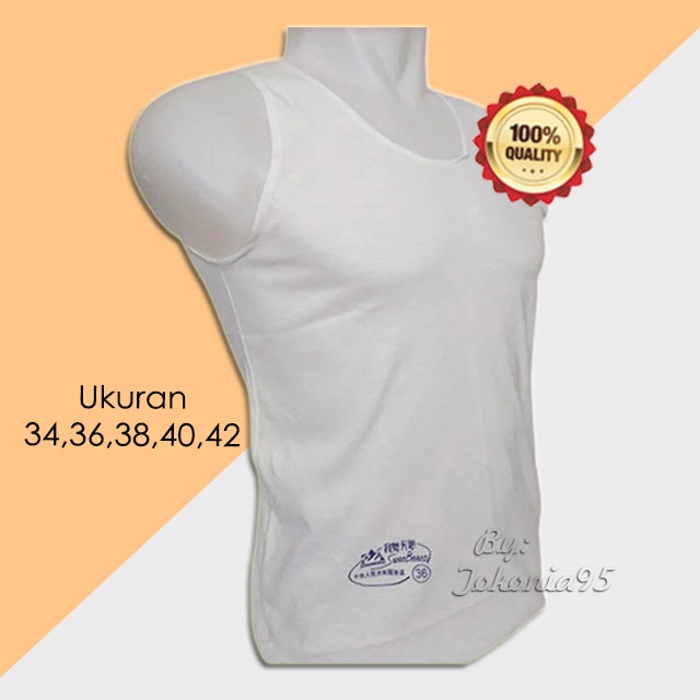 1pcs Kaos Dalam - Singlet Pria merk Swan / Swans Brand