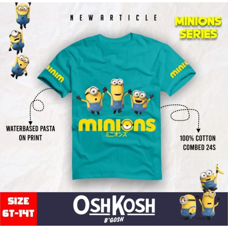 kaos anak cowok minion series 6-14y by polkka