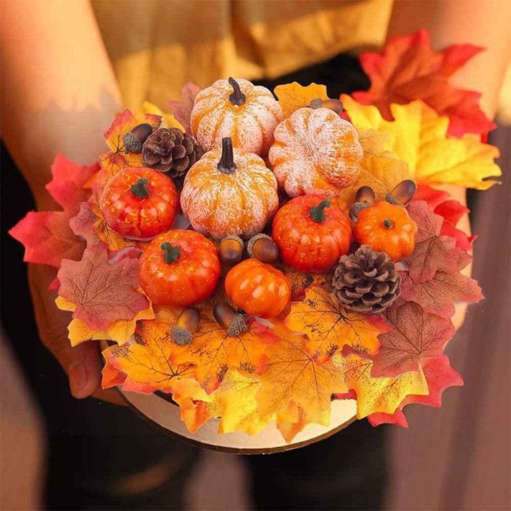 Solighter 50pcs Simulasi Labu Halloween Untuk Dekorasi Rumah