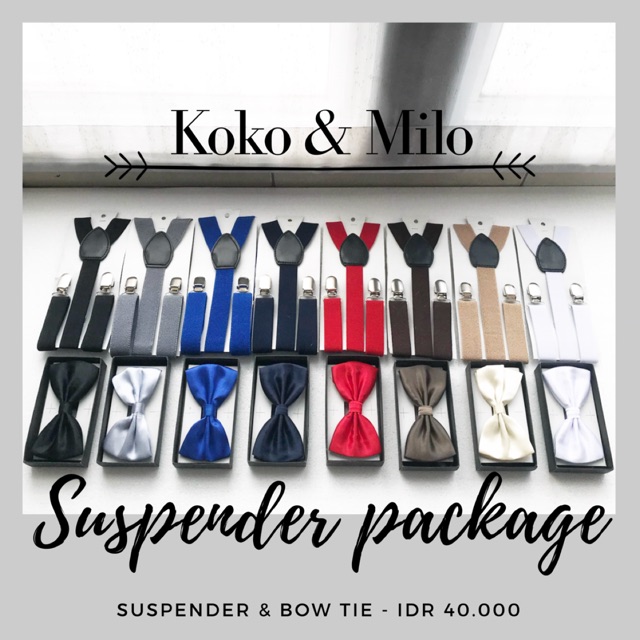 Paket Suspender &amp; Bow Tie murah berkualitas