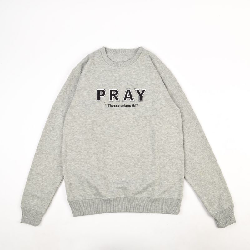 PRAY -  Sweater Abu - Flecee - Jos Miracle Bandung - Miracle - JMB