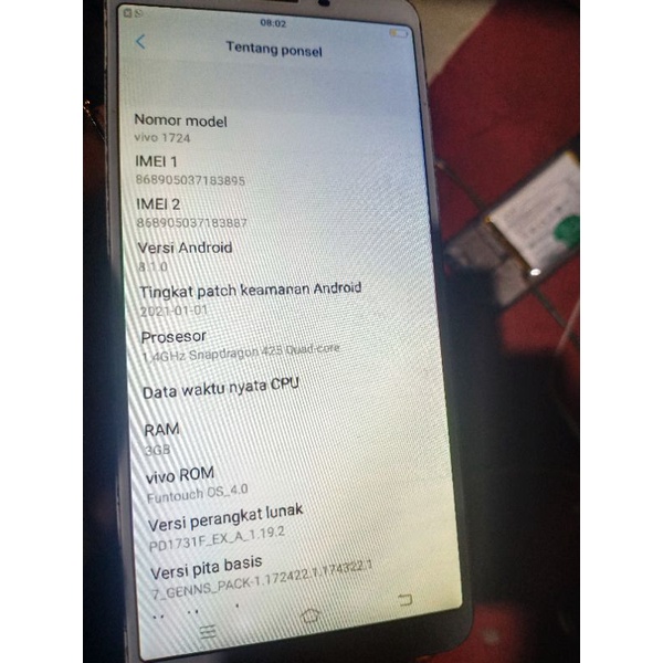 mesin vivo y71 normal