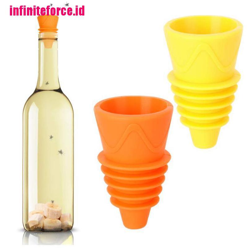 [IN*]Flies Trap Funnel Reusable Silicone Fruit Fly Trap Pest Control Catcher Killer