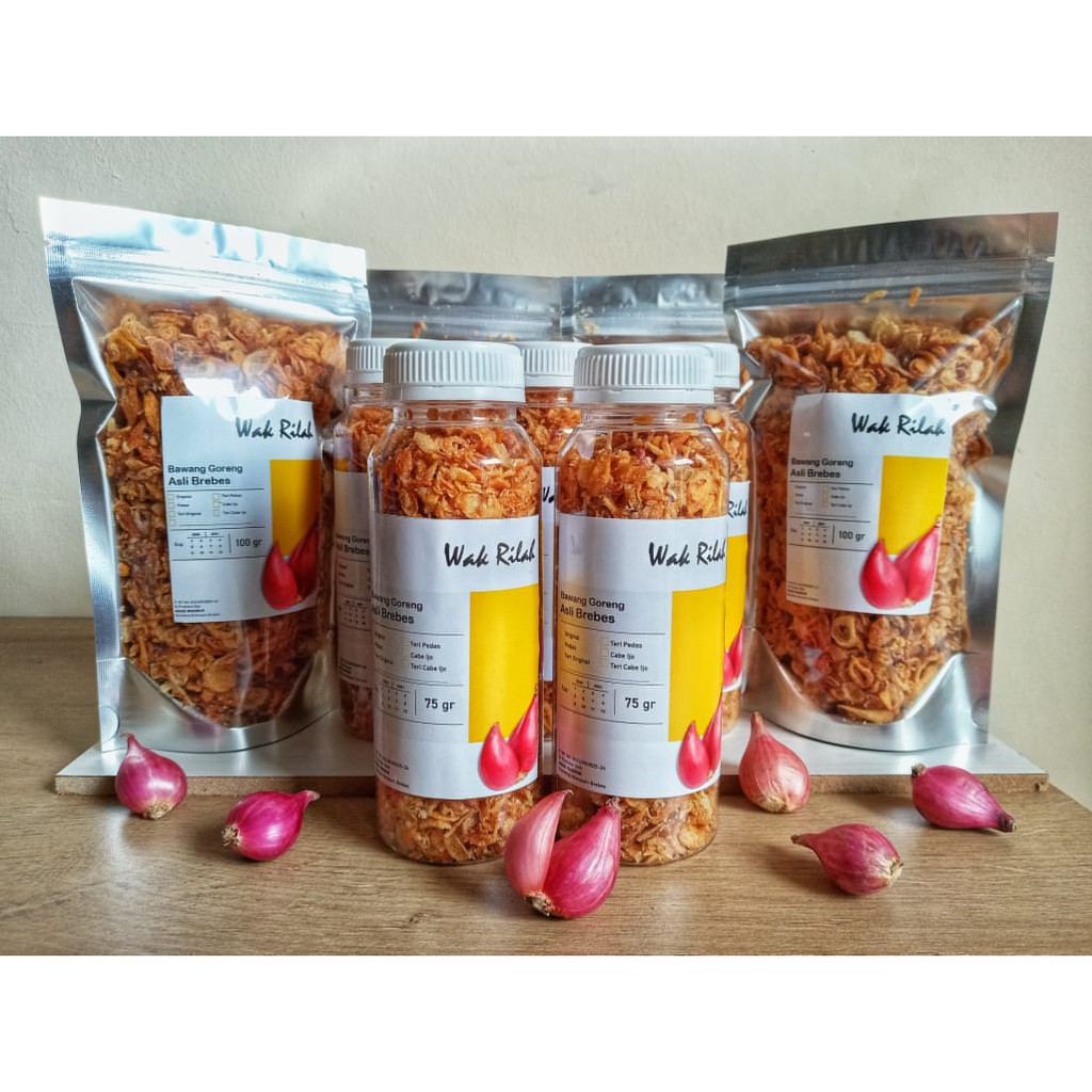 

Bawang Goreng Wak Rilah Rasa Asin Asli Brebes 100 gram