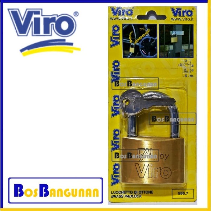 Segera Beli Gembok Viro  Viro Brass Padlock  Gembok Pintu  Gembok Rantai Viro Murah